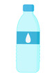 Bottle of water, isolated on transparent background, flat design vector illustration, for graphic and web design
