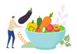 Healthy Food concept, isolated on transparent background, flat design vector illustration, for graphic and web design