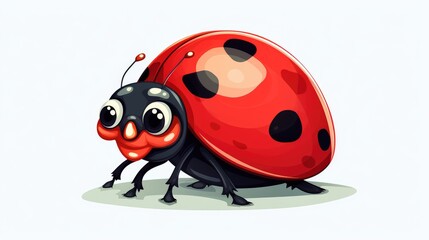 ladybug on white background