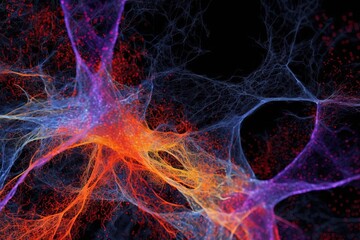 Dense Web of Firing Neurons: Computer Generated Microscopic