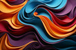 Colored waves layers,abstract background or wallpaper. Generative AI