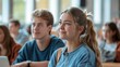 © Iuliia Metkalova - Young Students Engaged in Classroom Learning Environment. Generative ai