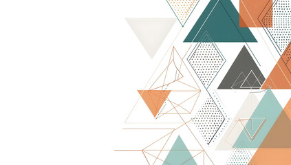 Wall Mural - a colorful abstract background with triangles and squares. generative ai