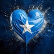 heart painted with Republic of the Somalia flag ,generated by AI