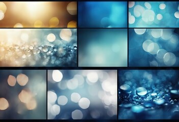 Wall Mural - 'backgrounds abstract blue set'