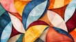 Abstract Colorful Geometric Fabric Pattern