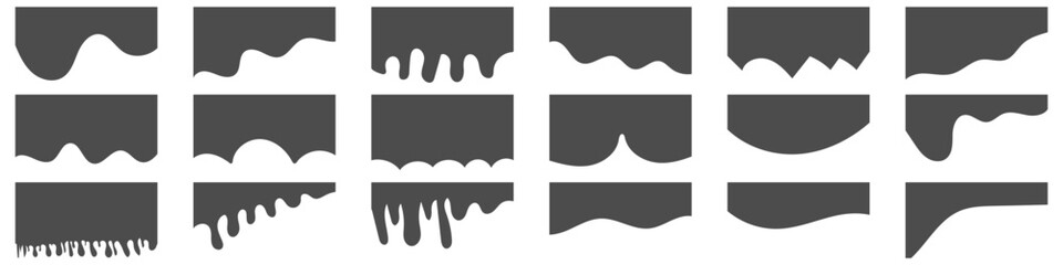 border shape for website design. vector banner header and separator. background section and frame te