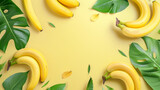 バナナのフレーム背景