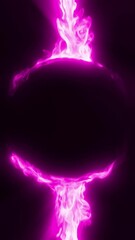Wall Mural - abstract colorful animated energy orb, futuristic flowing glowing plasma background, copy space, 4k 