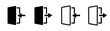 © Amina - Exit and entry icon set. Log in, log out icon set.