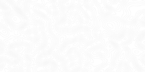 Fototapete - Topographic map background with geographic line map with elevation assignments.Modern design with White topographic wavy pattern design. Paper Texture Imitation of a Geographical map shades .
