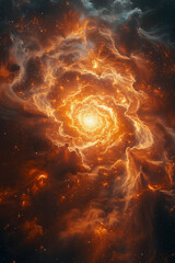 Leinwandbilder - A dramatic depiction of a supernova explosion within a star cluster, showing the burst of energy and light,
