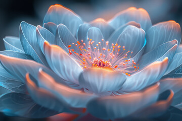 Aufkleber - An animation of a fractal bloom, where each petal splits into smaller, perfectly shaped petals endlessly,