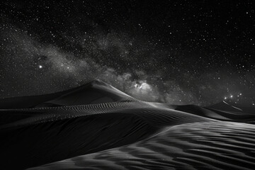Aufkleber - A desert where the sand grains are tiny LEDs, lighting up as the wind creates shifting patterns,