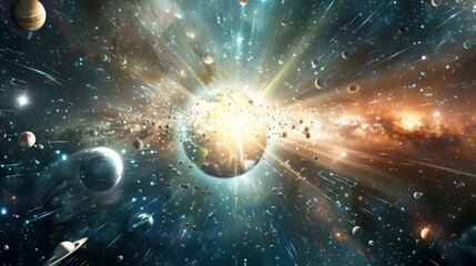 The vast universe, Earth,there are many planets