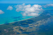  aerial view of landscape of Caribbean sea coastline