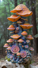 Wall Mural - Mushroom in forest