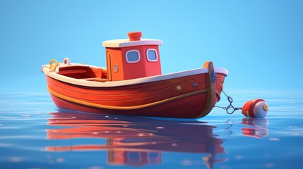 Poster - fishing boat in the sea