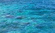 Abstract transparent turquoise blue ocean water background.Sea waves natural texture.Selective focus.
