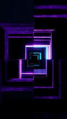 Wall Mural - abstract colorful futuristic tunnel animation, seamless vj loop	
