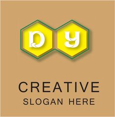 Wall Mural - DY Box Letter Logo Concept