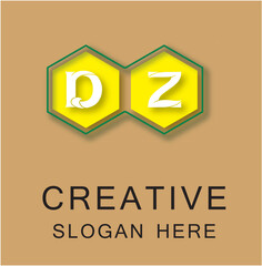 Wall Mural - DZ Box Letter Logo Concept