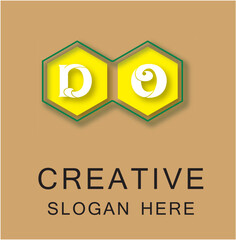 Wall Mural - DO Box Letter Logo Concept