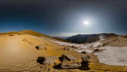 360 degree moon landscape equirectangular projection environment map hdri spherical panorama space background