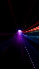 Wall Mural - wormhole animation, space tunnel travel, speed of light, interstellar background, 4k seamless vj loop	