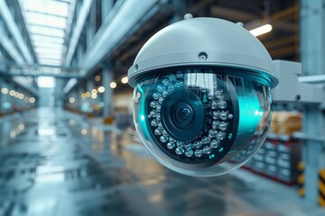 Advanced security camera system for industrial sites