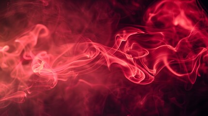 Wall Mural - red smoke on black background. generative ai