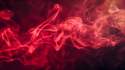 Wall Mural - red smoke on black background. generative ai