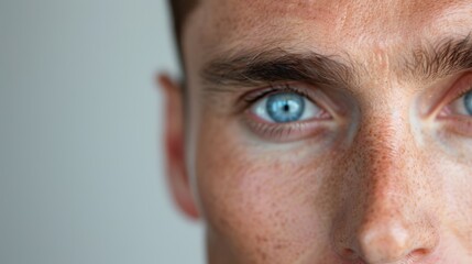 Canvas Print - Close-Up of Man's Intense Gaze