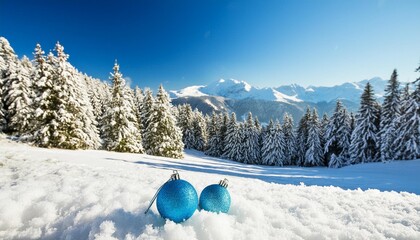 blue holiday snow background