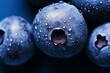 Close-up of fresh blueberries with water droplets, AI-generated.
