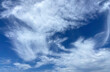 Blue sky with beautiful white clouds abstract nature background.Selective focus.