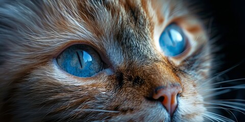 Poster - majestic blue-eyed cat