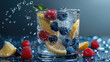 A frosty glass of fruit drink. Relaxing Moments Concept, generative ai