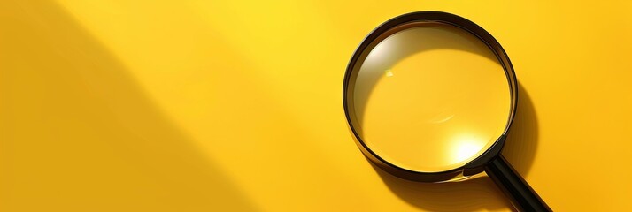 Silhouette of Magnifying Glass Amidst a Sunlit Backdrop A Symbol of Closeup Investigation and Insightful Observation