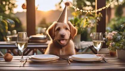 pet birthday dog puppy holiday celebration generative ai