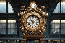 Golden Clock Of The Museum D'Orsay