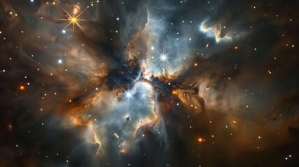Wall Mural - infinite cosmic nebula galaxy aweinspiring deep space exploration background