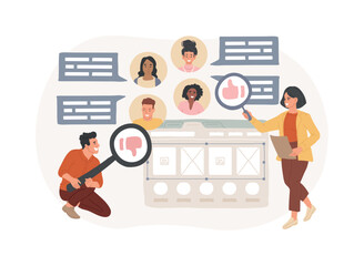 Wall Mural - user research isolated concept vector illustration.