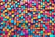 © sandra - 'illustration Shiny mosaic shapes 3d square glossy background Vector colorful'