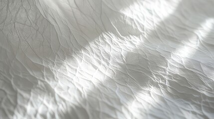 Aufkleber - A white fabric with a pattern of lines and dots. The fabric is folded and has a shiny, reflective surface. Scene is calm and serene, as the white fabric appears to be a smooth