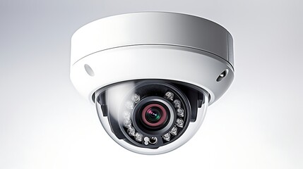 CCTV security camera isolated on white background