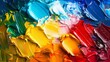 multicolored abstract oil paint palette background vibrant artistic color mixing illustration
