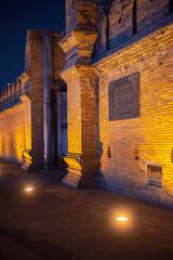 Wall Mural - the light on the street Tha Phae Gate Chiang Mai old city ancient wall and most popular travel destination and attraction for tourist in Chiang Mai Northern Thailand.night time