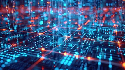 Technology network. Generative AI