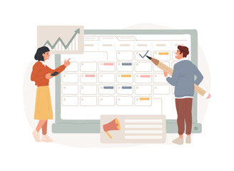 Wall Mural - campaign planning isolated concept vector illustration.